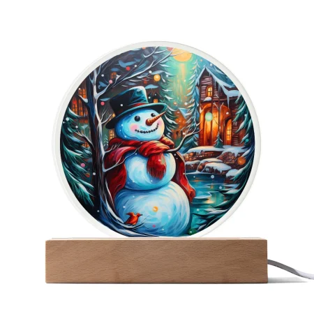 Snowman Is Feeling-Acrylic Circle